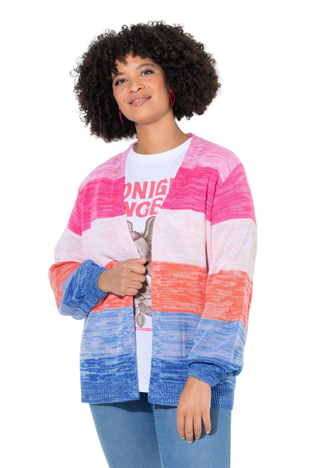 

Angel of Style Кардиган вязаный в синем, оранжевом, розовом