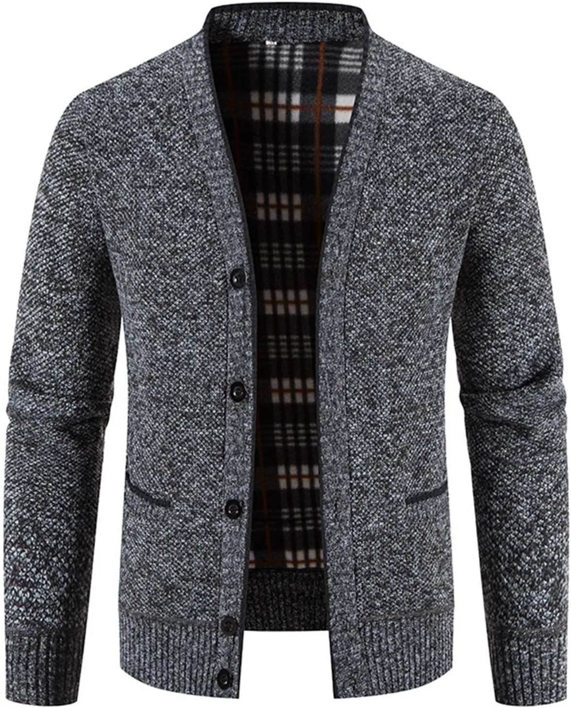 

Мужской кардиган Cambkatl в клетку с карманами