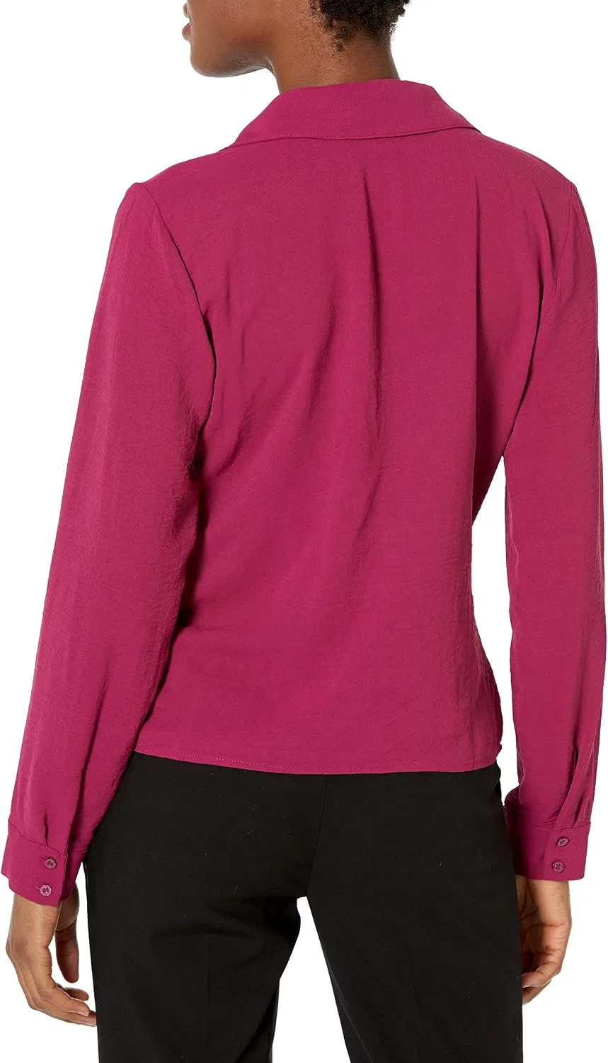 Блуза с длинным рукавом Pull On Wear To Work Suit Woven Top, Calvin Klein, цвет мульберри — фото 2