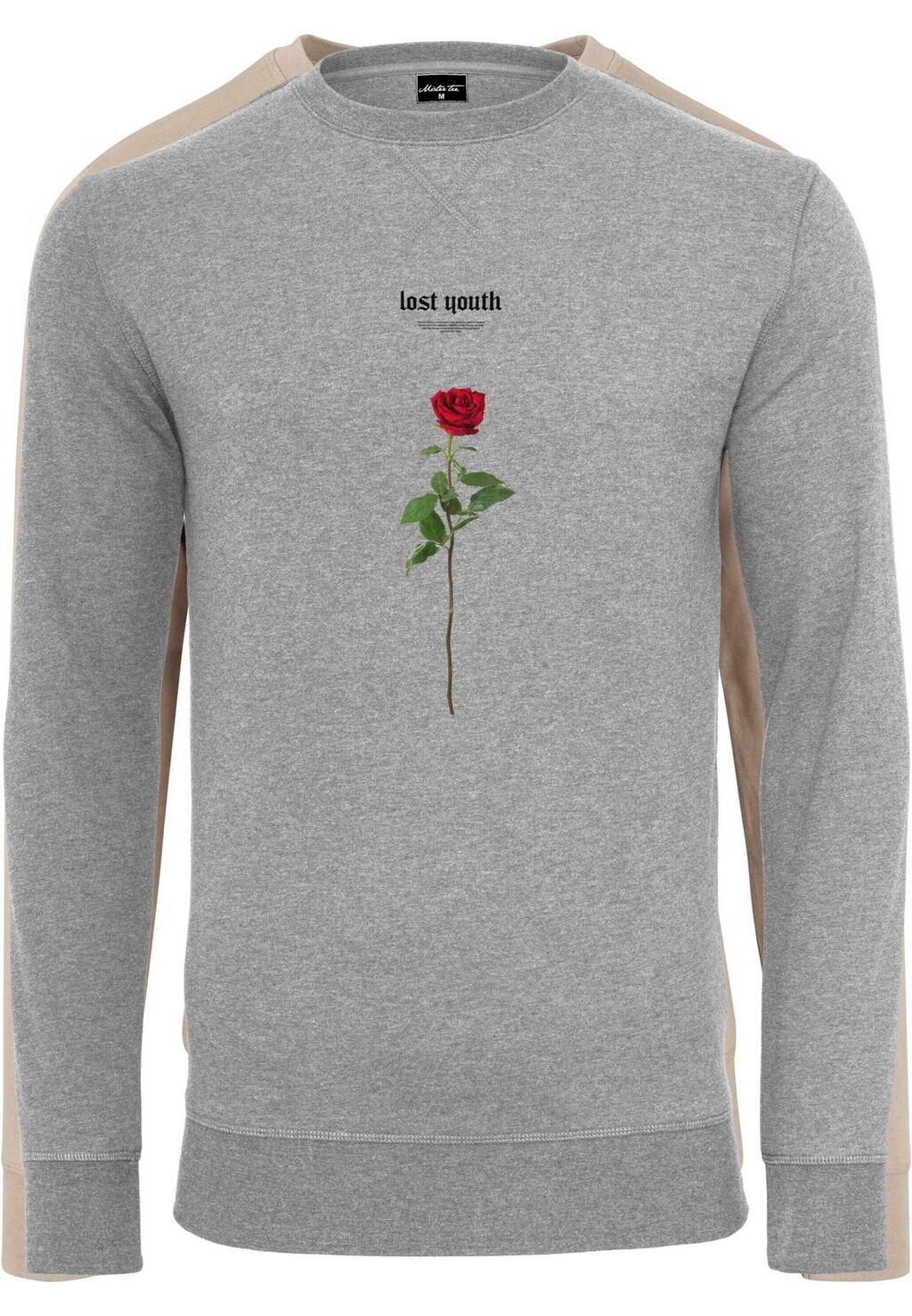 

Толстовка LOST YOUTH ROSE CREWNECK Mister Tee, серый