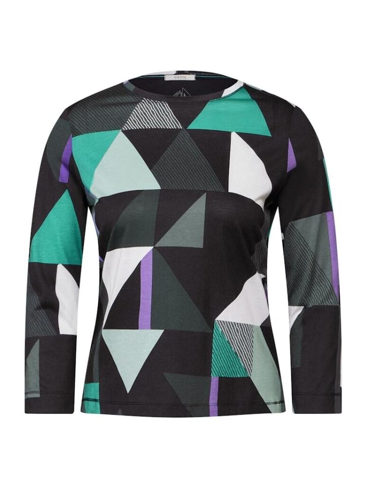 

Лонгслив Cecil Langarmshirt, черный