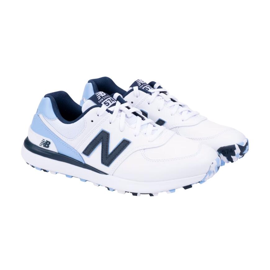 Женские кроссовки для гольфа New Balance 574 Greens V2, белые/синие