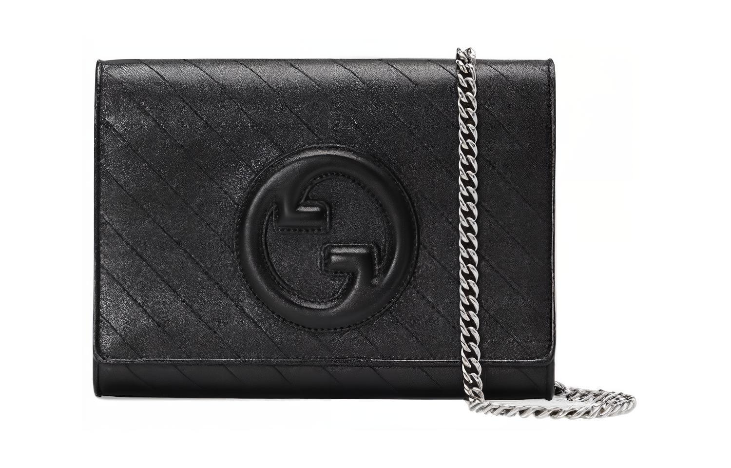 

GUCCI Кожаный кошелек Blondie женский черный