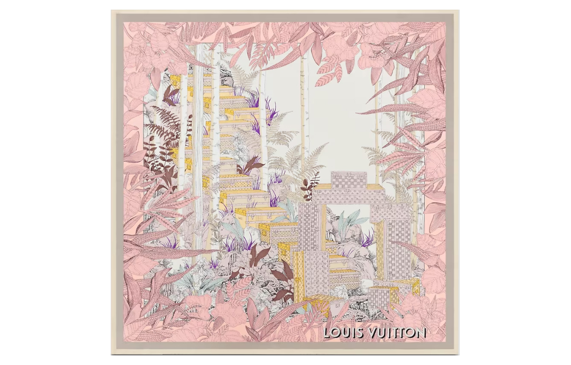 

LOUIS VUITTON Квадратный шарф женский розовый, Pink