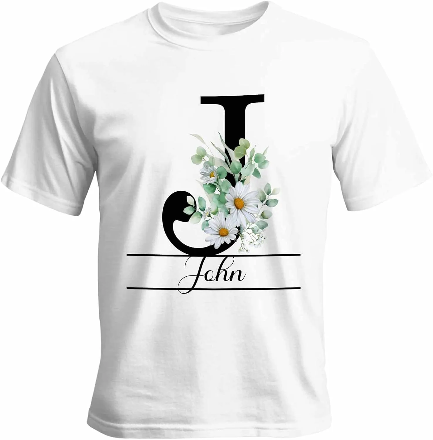 

Футболка с именем или текстом Daisy J, Unisex, Cotton, Round Neck Vaxbryntel