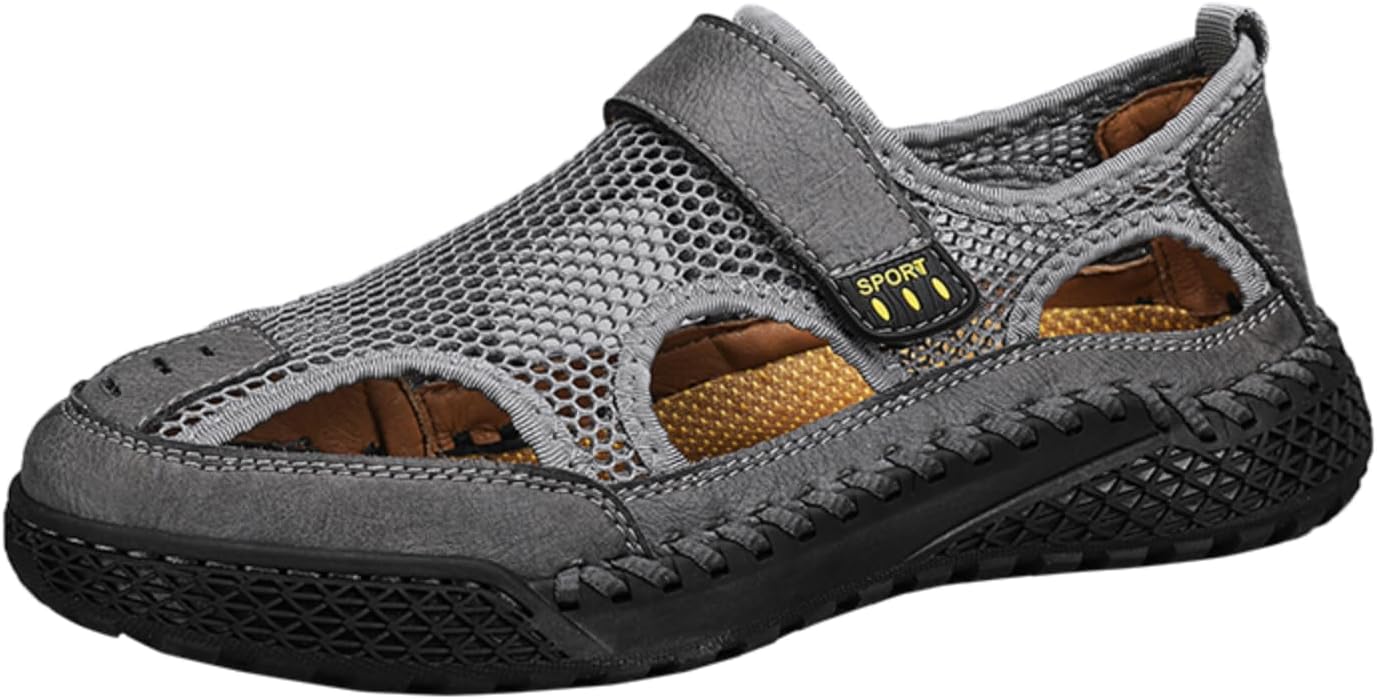 

Мужские летние сандалии для спорта и путешествий, легкие дышащие сандалии, пляжная обувь Ucilxi, серый