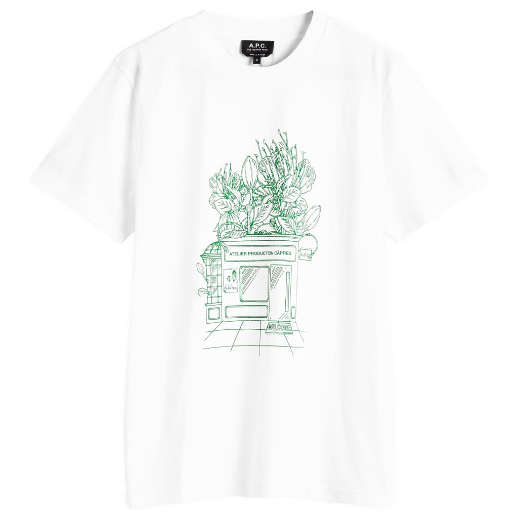 

Футболка с графическим принтом Magasin store A.P.C., белый