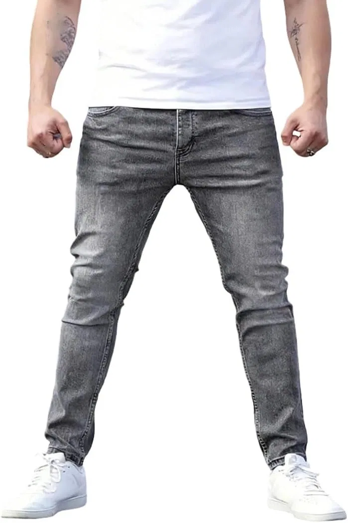 Джинсы, серые, Slim Fit, G03qh