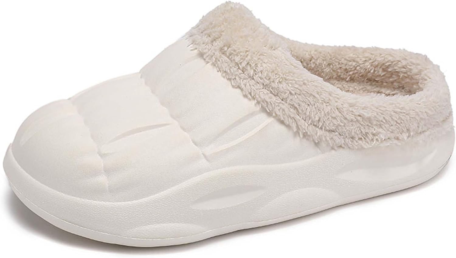 

Унисекс мужские и женские уютные тапочки с эффектом памяти, повседневные домашние тапочки на мягкой подошве, теплые, для дома и улицы, с поддержкой свода стопы и резиновой подошвой Generic, белый