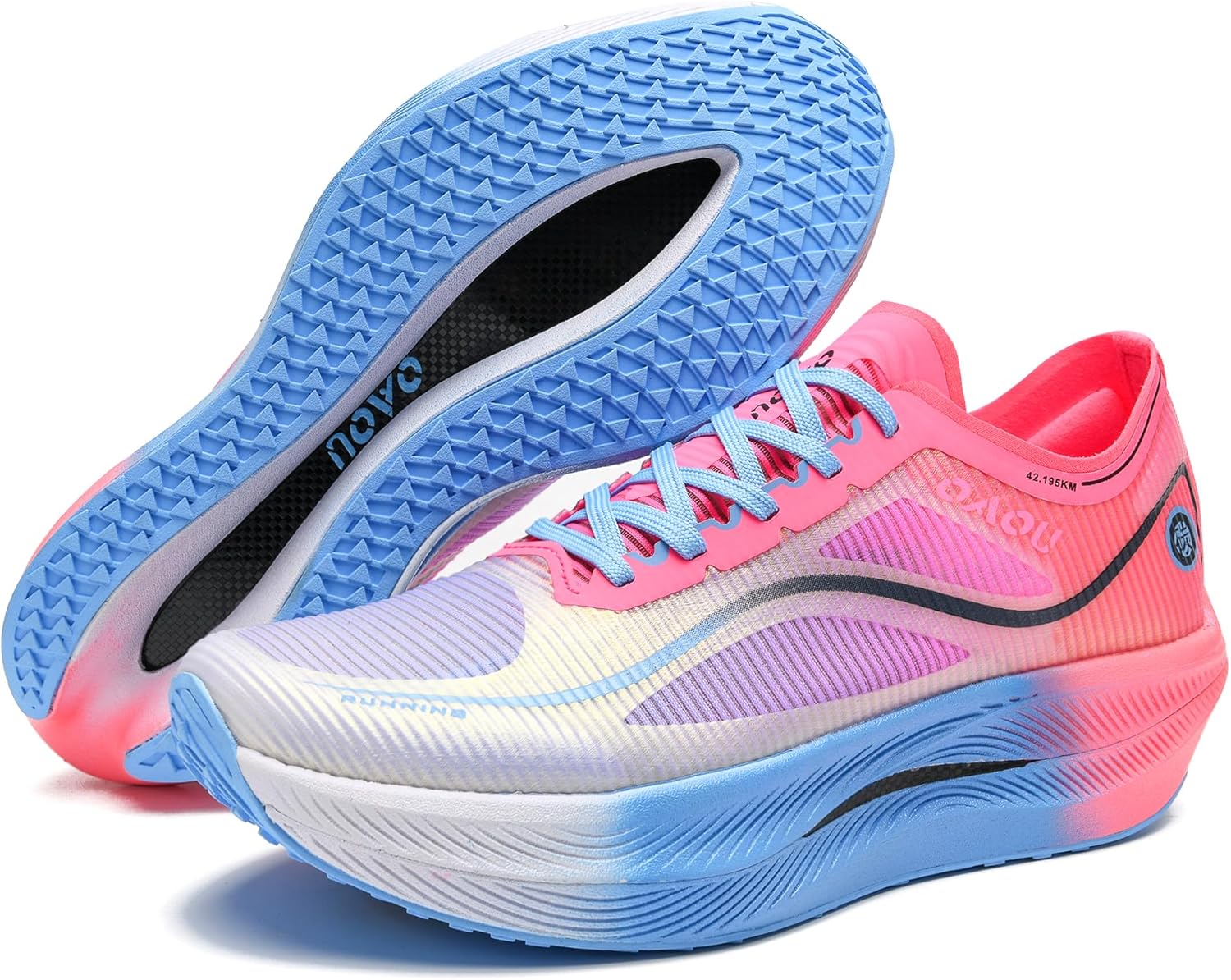 

Спортивные кроссовки для бега с прокачкой легкости, дышащей сеткой, полной углеродной пластиной, амортизацией, подходящие для тренировок и соревнований, для мужчин и женщин Zyzcw, красный