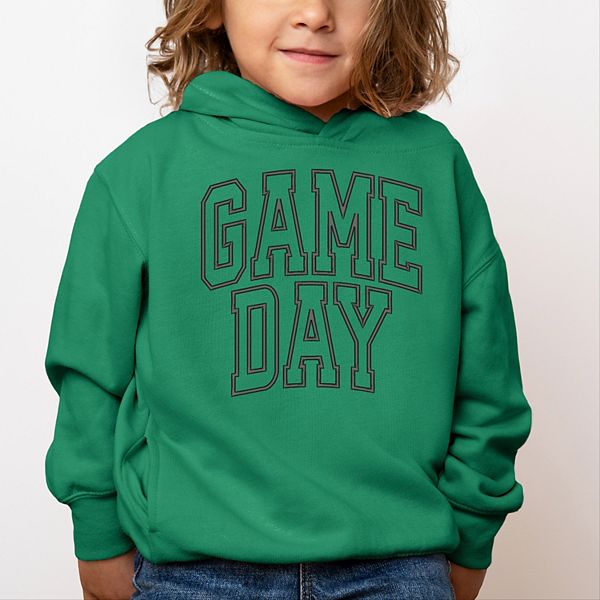Толстовка с вышивкой game day arched для малышей The Juniper Shop, Heather Grey — фото 3