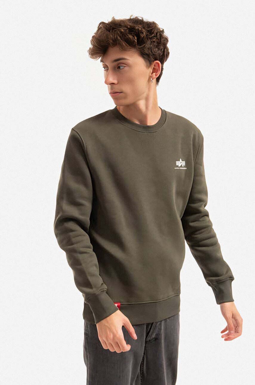 

Базовый свитер, толстовка с маленьким логотипом Alpha Industries, зеленый