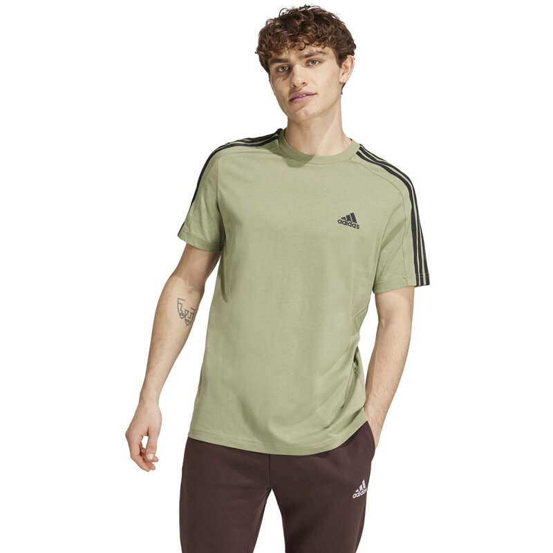 Футболка первой необходимости, одинарный джерси, 3 полоски Adidas, цвет tengrn — фото 2