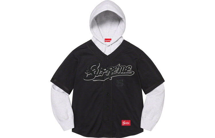 Толстовка Supreme Baseball Jersey, коричневый / черный — фото 4