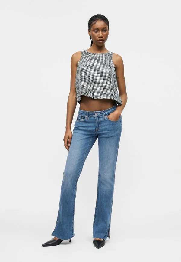 Длинные и облегающие джинсы-фланелевые расклешенные джинсы Gap, Medium Wash — фото 4