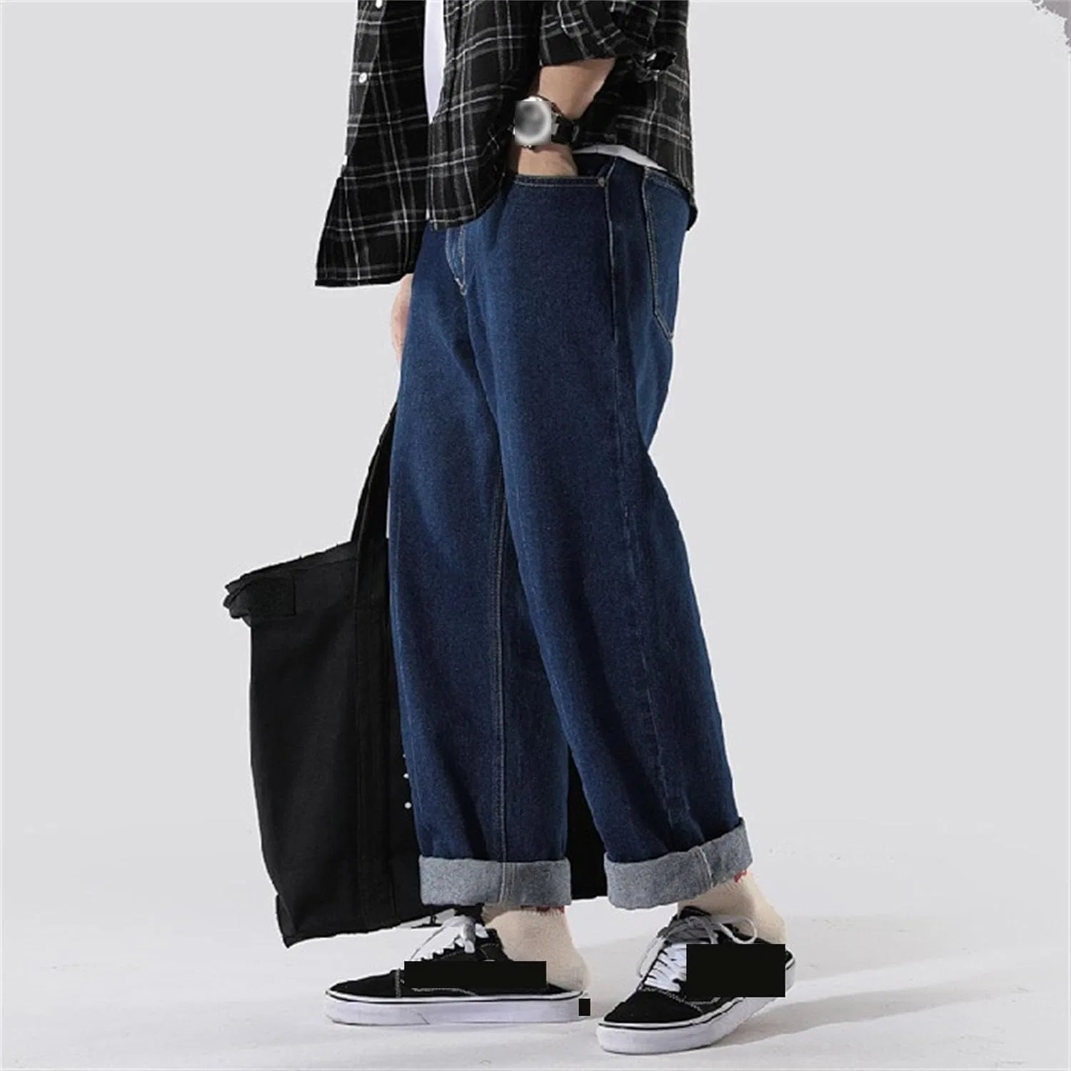 Джинсы свободные Men's Baggy, Navy Blue — фото 2
