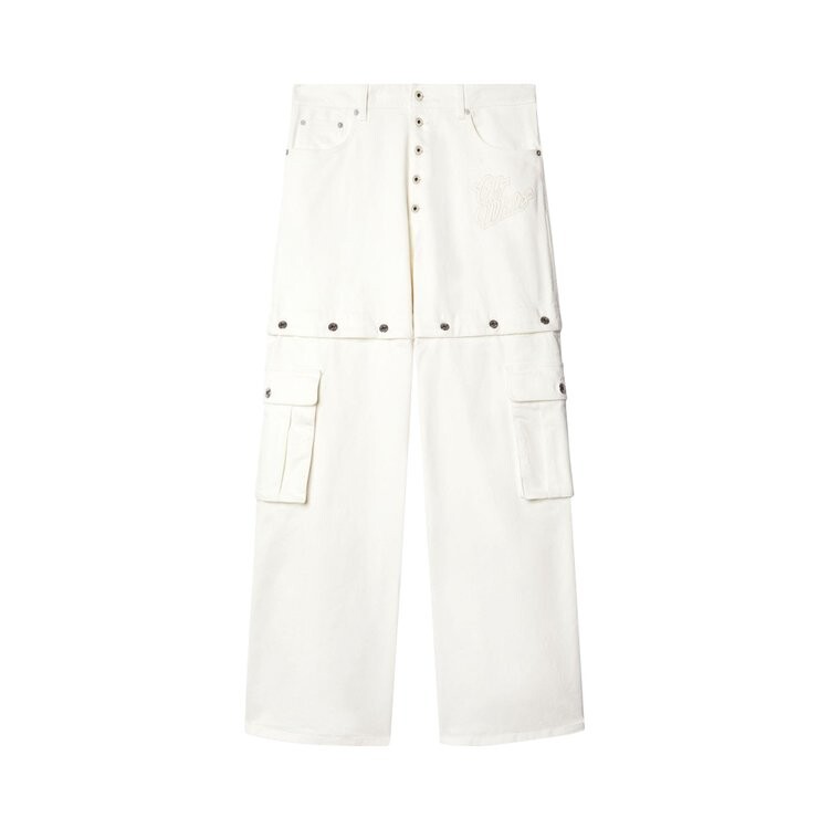 

Джинсы Off-White 90s Mid Rise Straight Leg Jeans, белый