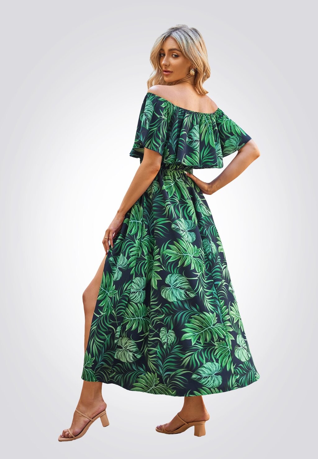 

Пляжный аксессуар SOMMER BEINSCHLITZ TROPICAL OFF SHOULDER Cupshe, зеленый