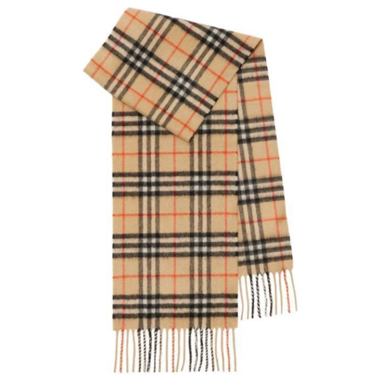 

Детский клетчатый шарф с бахромой Burberry