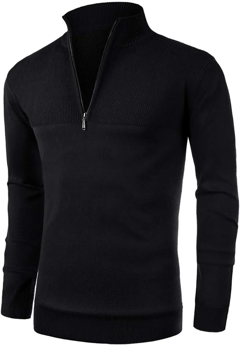 

Мужской свитер NITAGUT Slim Fit с молнией и воротником-стойкой