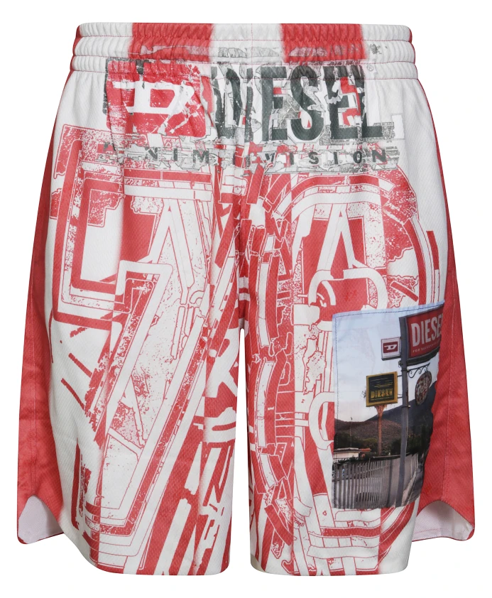 

Повседневные джинсовые шорты для мужчин Diesel, красный