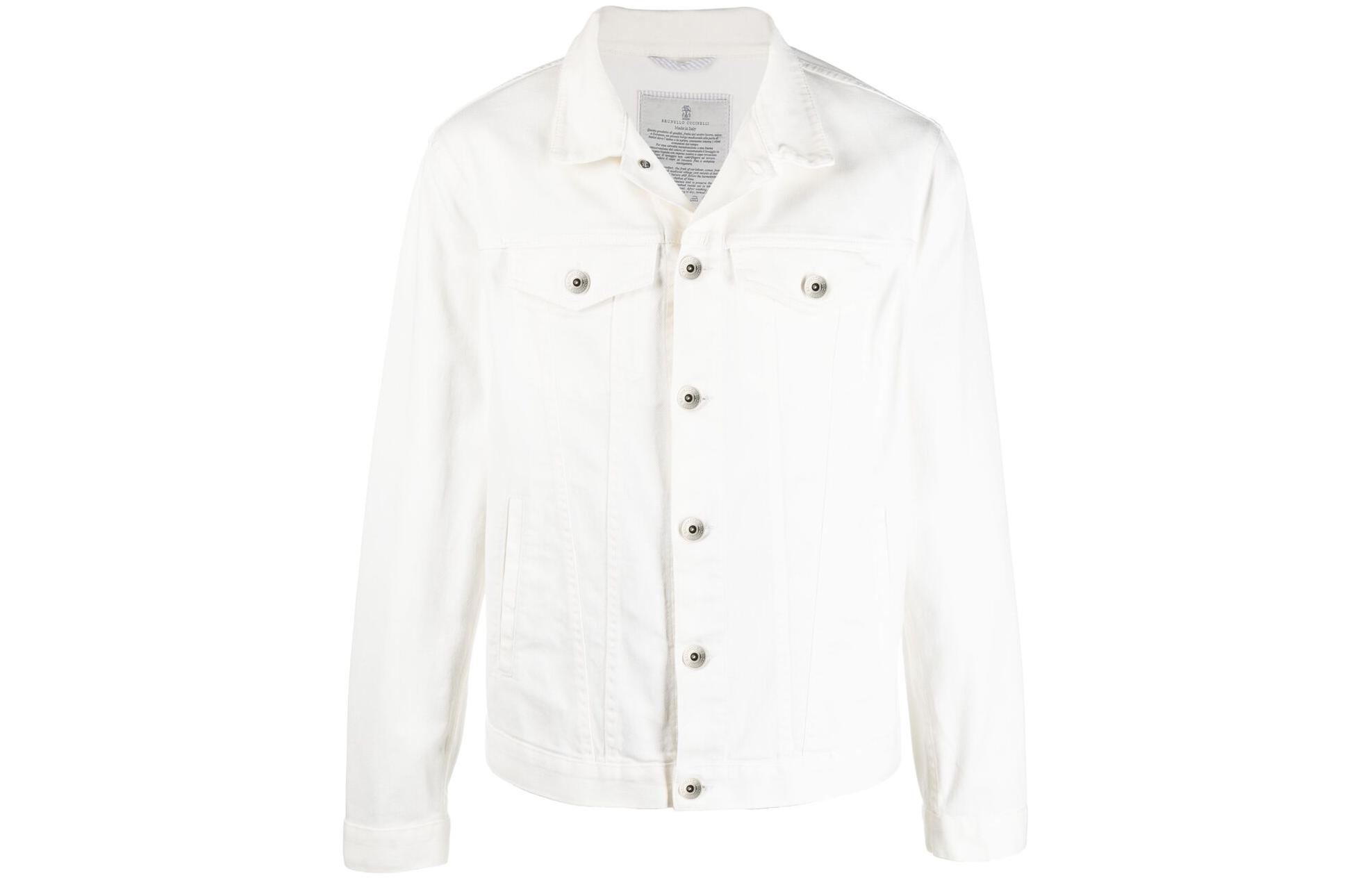 

Brunello Cucinelli Джинсовая куртка мужская белая, White