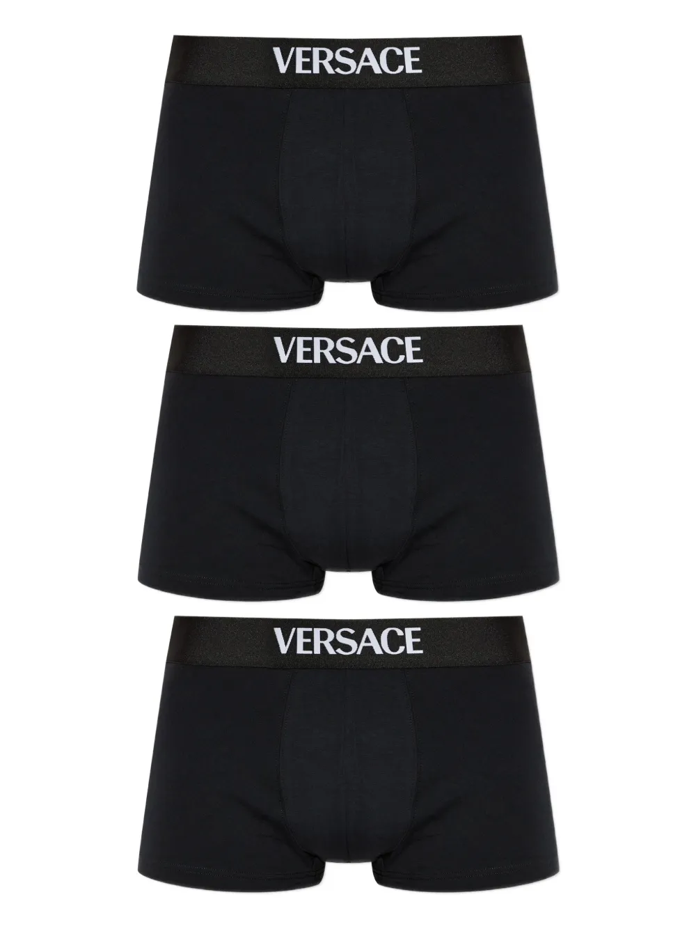 

Трусы-боксеры с логотипом (комплект из трех) VERSACE, черный