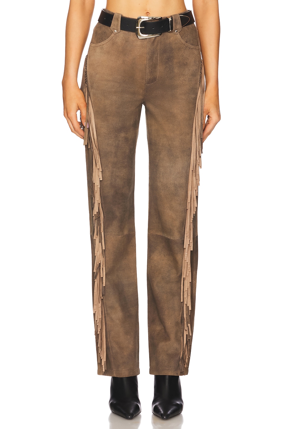 

X revolve брюки из замши Wendy Lamarque, distressed tan