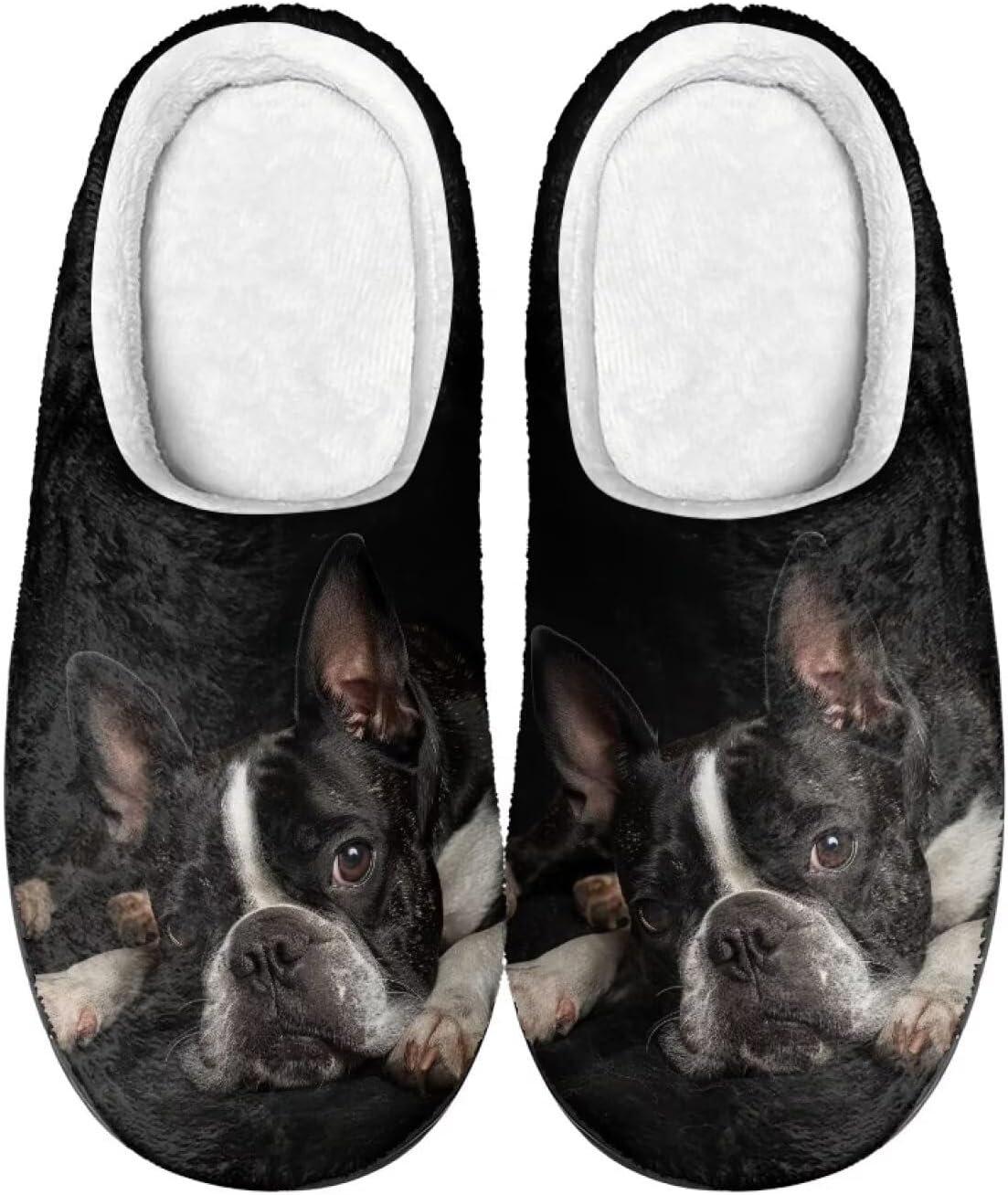 

Тапочки с животным принтом для мужчин и женщин, противоскользящие, с закрытым носком, мягкие, для дома и улицы Baxinh, черный