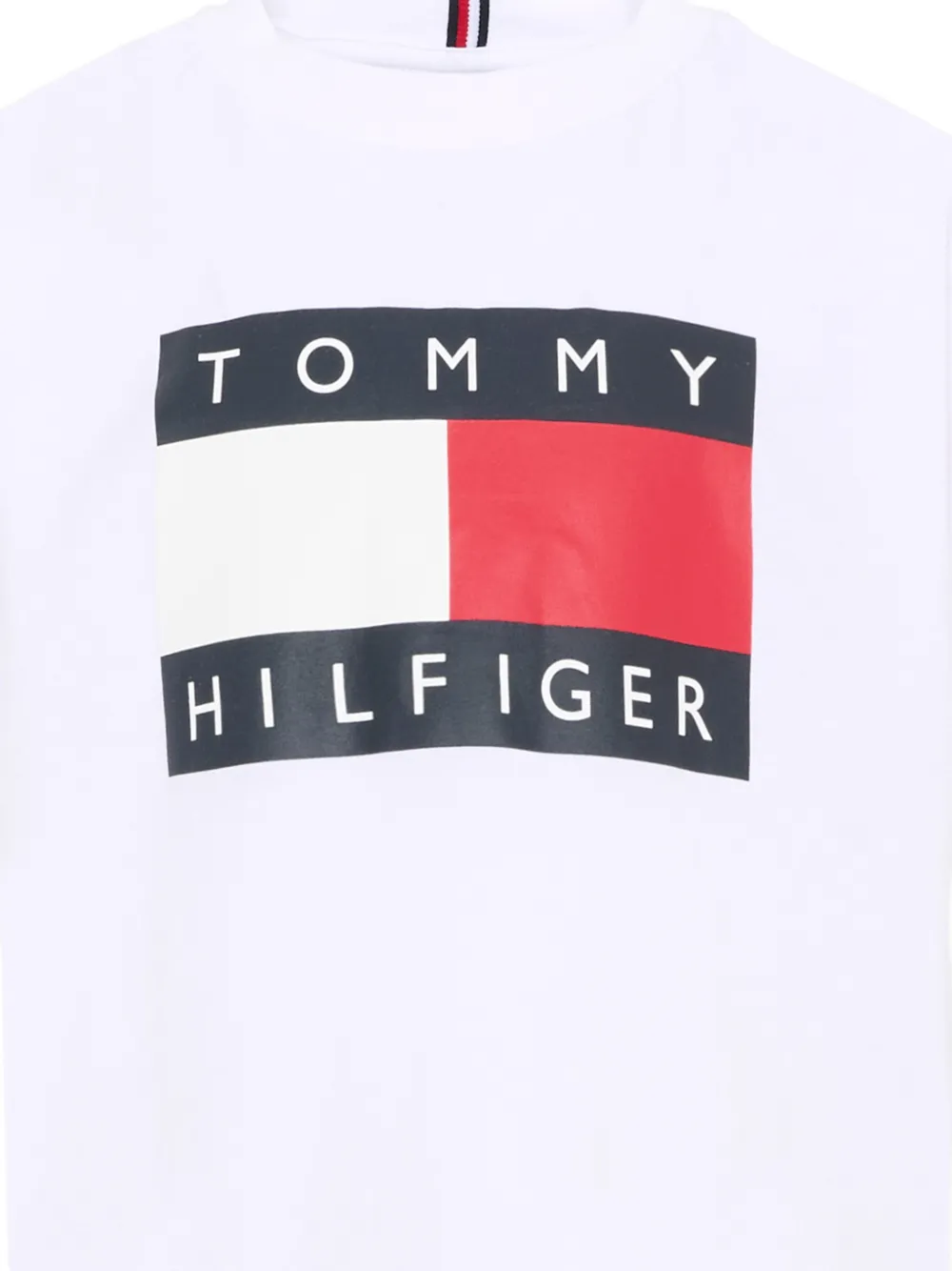 Футболка с логотипом и значком в виде флага Tommy Hilfiger Junior, белый — фото 3