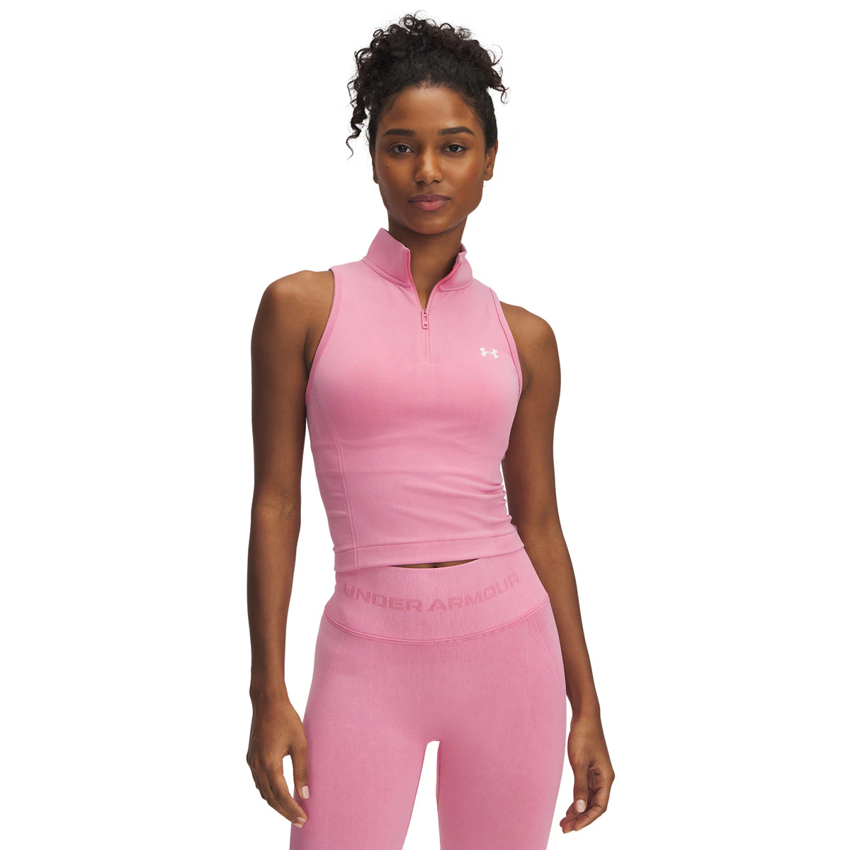 

Футболка женская Under Armour Vanish Seamless Washed SL Zp, розовый