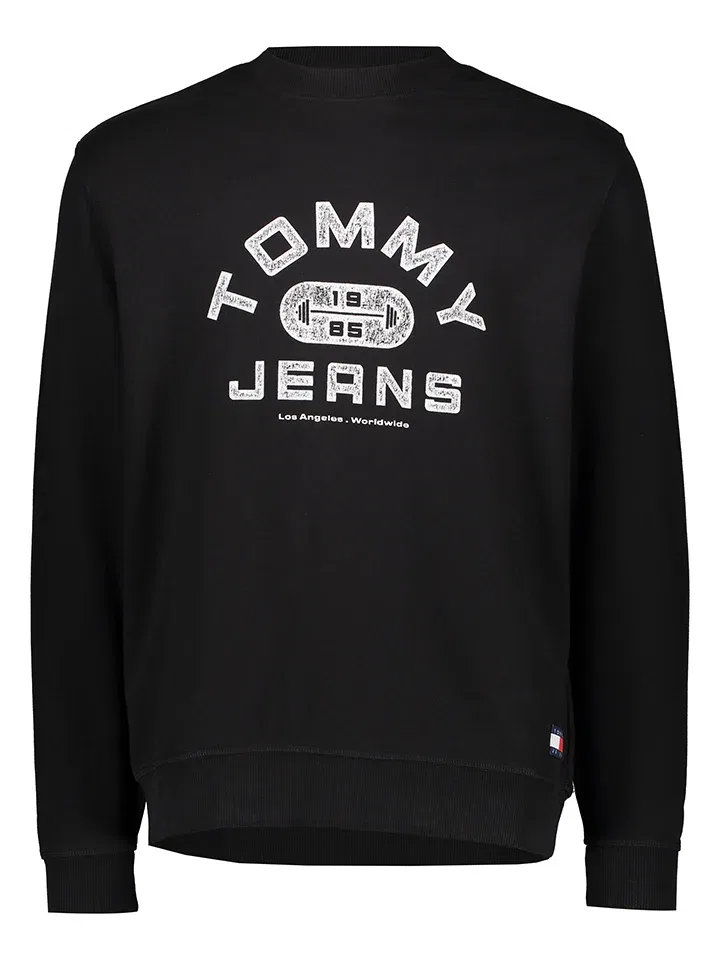Свитшот из хлопка, Tommy Hilfiger, черный
