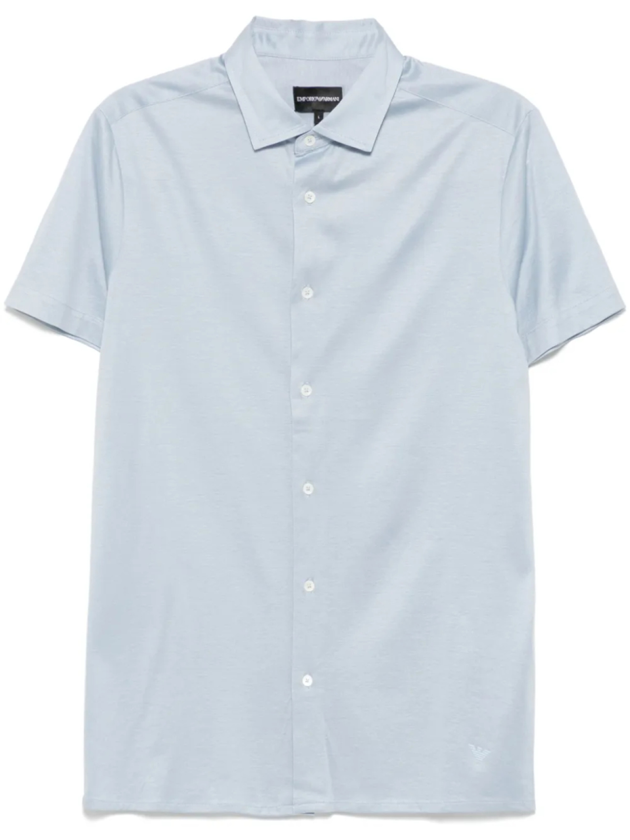

Рубашка с нашивкой-логотипом Emporio Armani, синий