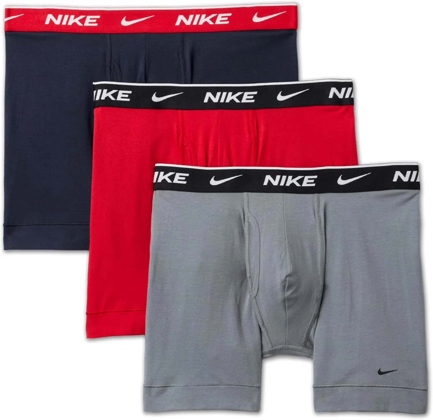 Боксеры хлопковые Nike, обсидиан/холодный серый/университетский красный