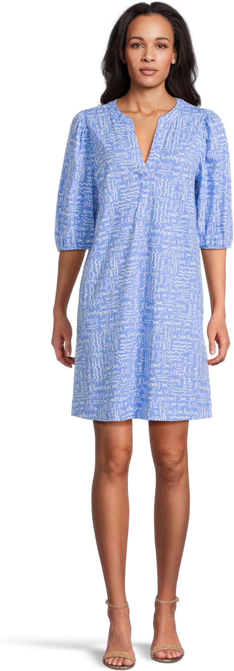 

Платье Lilly Pulitzer Colson Dress, Sunwashed Blue Seacrets