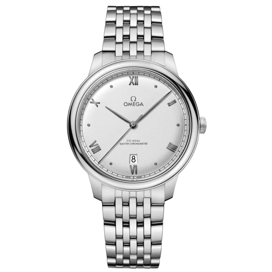 

Omega De Ville Prestige Co-Axial Master Chronometer 40 мм автоматические стальные часы с серебристым циферблатом 434.10.40.20.02.001, серебряный