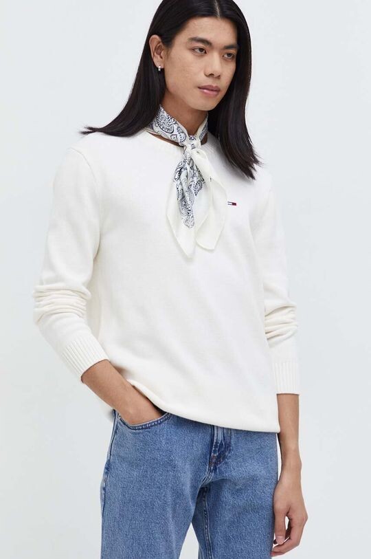 

Хлопковый свитер Tommy Jeans, бежевый