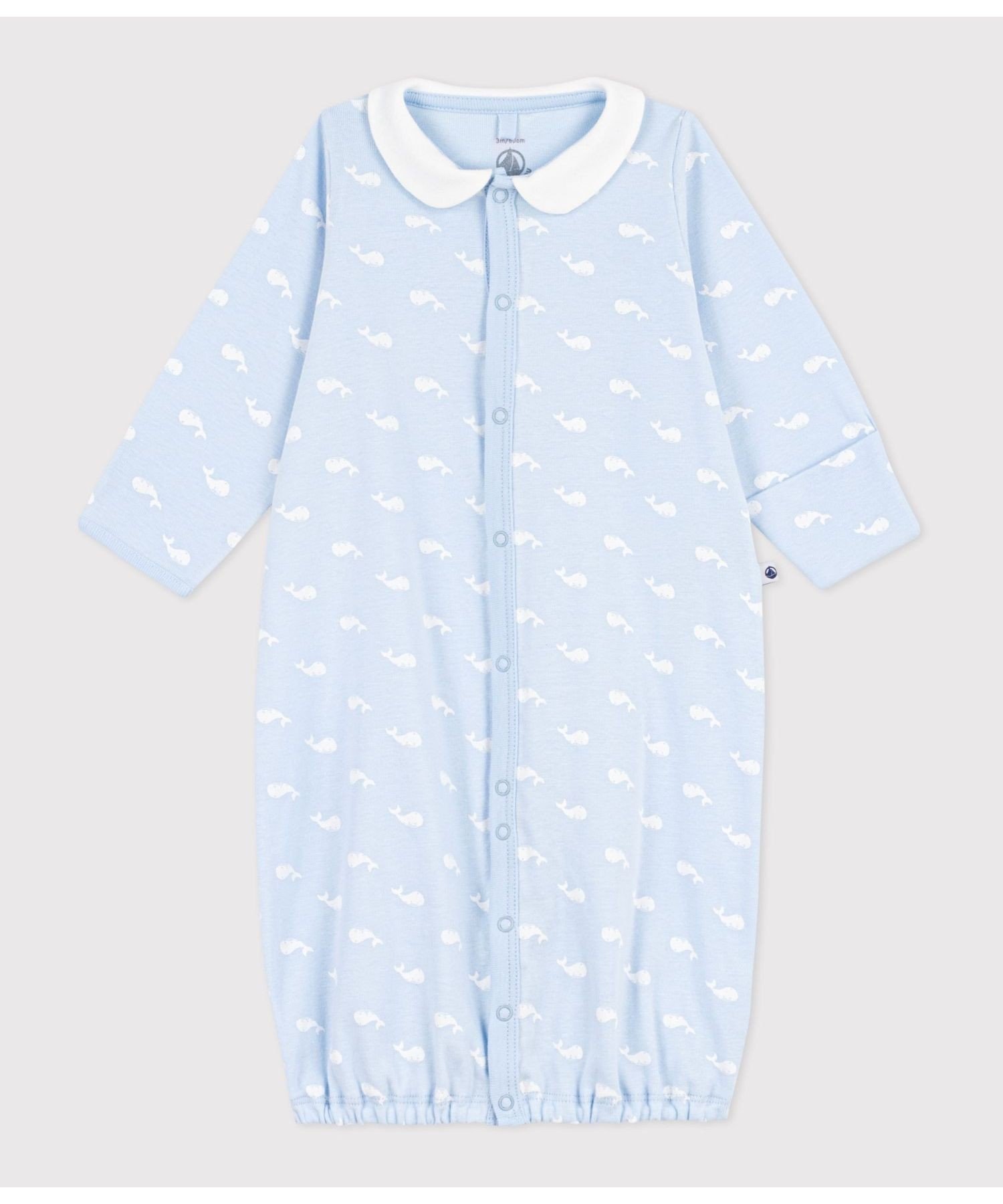 Двусторонний комбинезон с принтом кита Petit Bateau, Light blue/off-white — фото 2