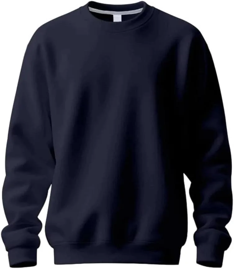 

Классический мужской пуловер с круглым вырезом из плотного флиса