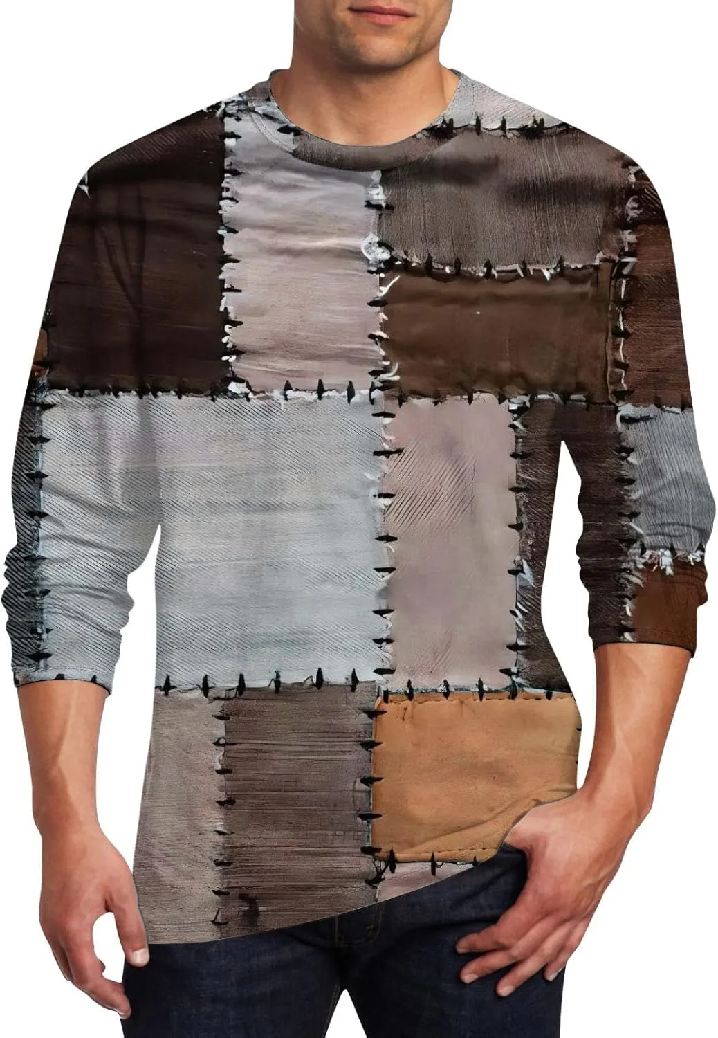 

Мужская футболка с коротким рукавом и принтом Color Block