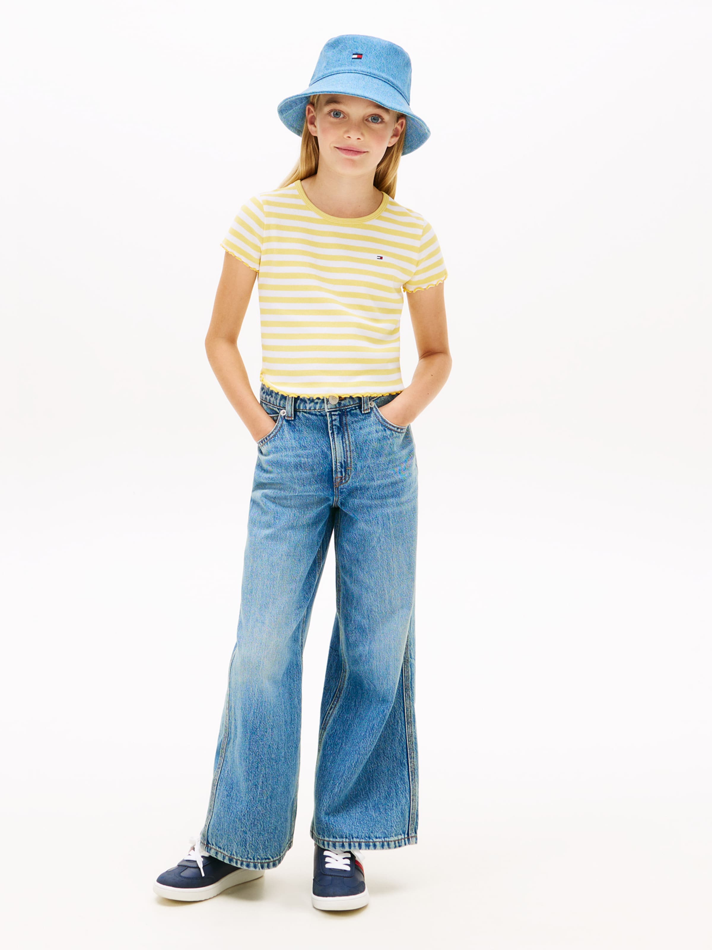 TOMMY HILFIGER Футболка 'ESSENTIAL' в цвете Lemon — фото 4