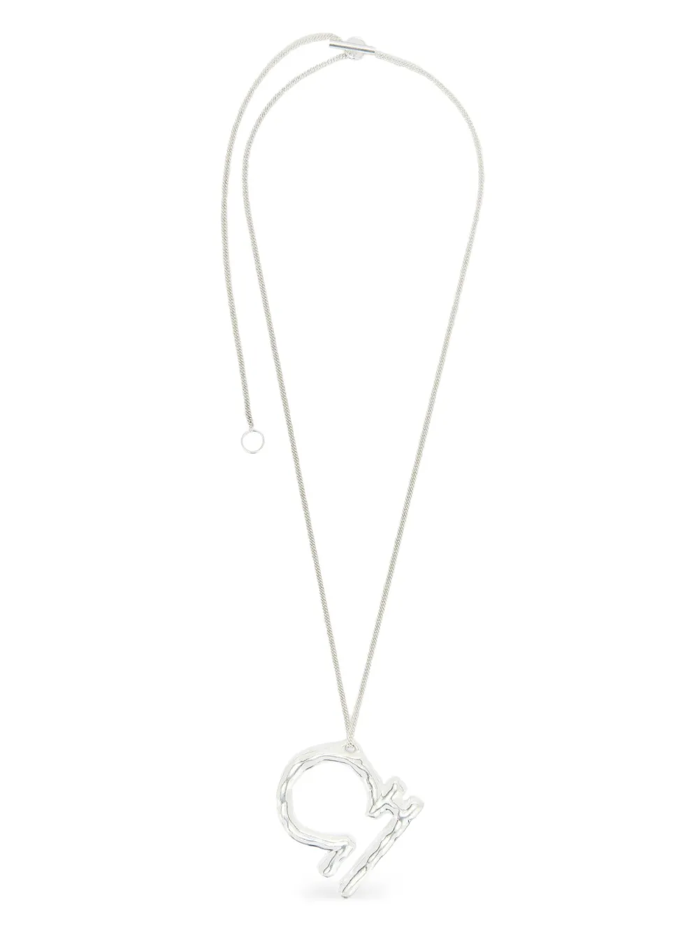 

Серебряное колье с подвеской JIL SANDER, серебяный