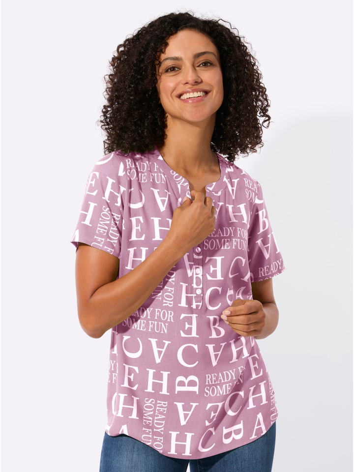 

Блузка с принтом в лилово-бежевых и экрю тонах WITT WEIDEN