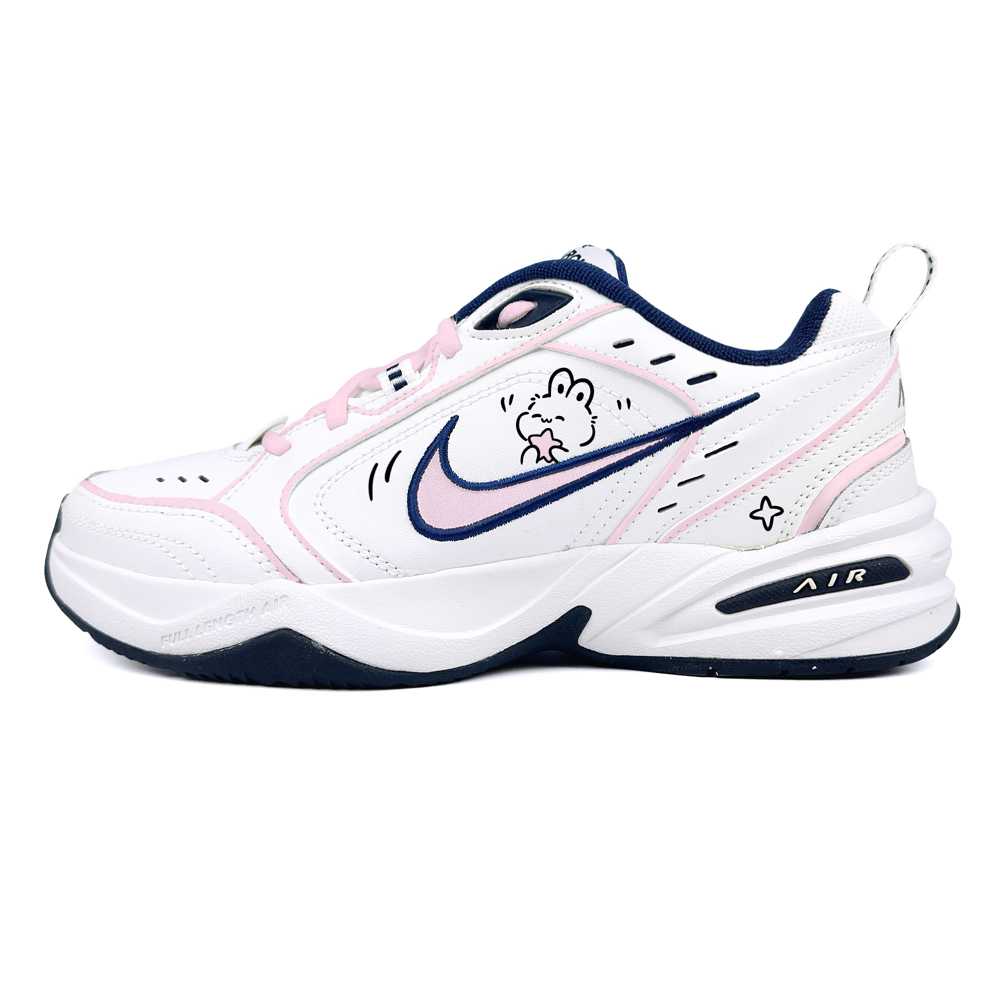 

Air Monarch 4 Steam Rose, Pink Heart Bunny устойчивые к истиранию низкие массивные кроссовки Unisex розовый Nike, белый