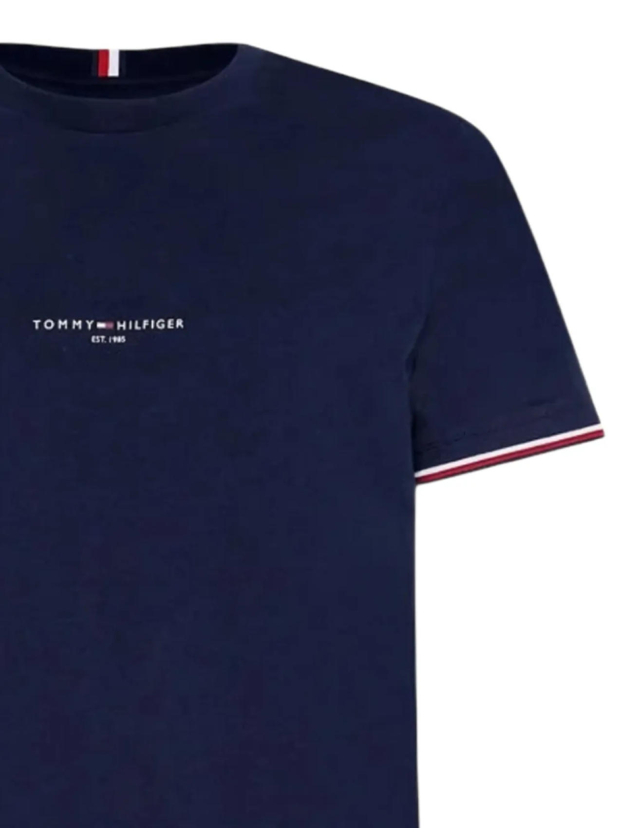 Tommy Hilfiger футболка с отделкой в полоску, синий — фото 2