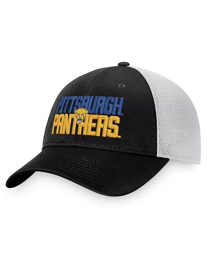 

Мужская черно-белая кепка Pitt Panthers Stockpile Trucker Snapback Top Of The World