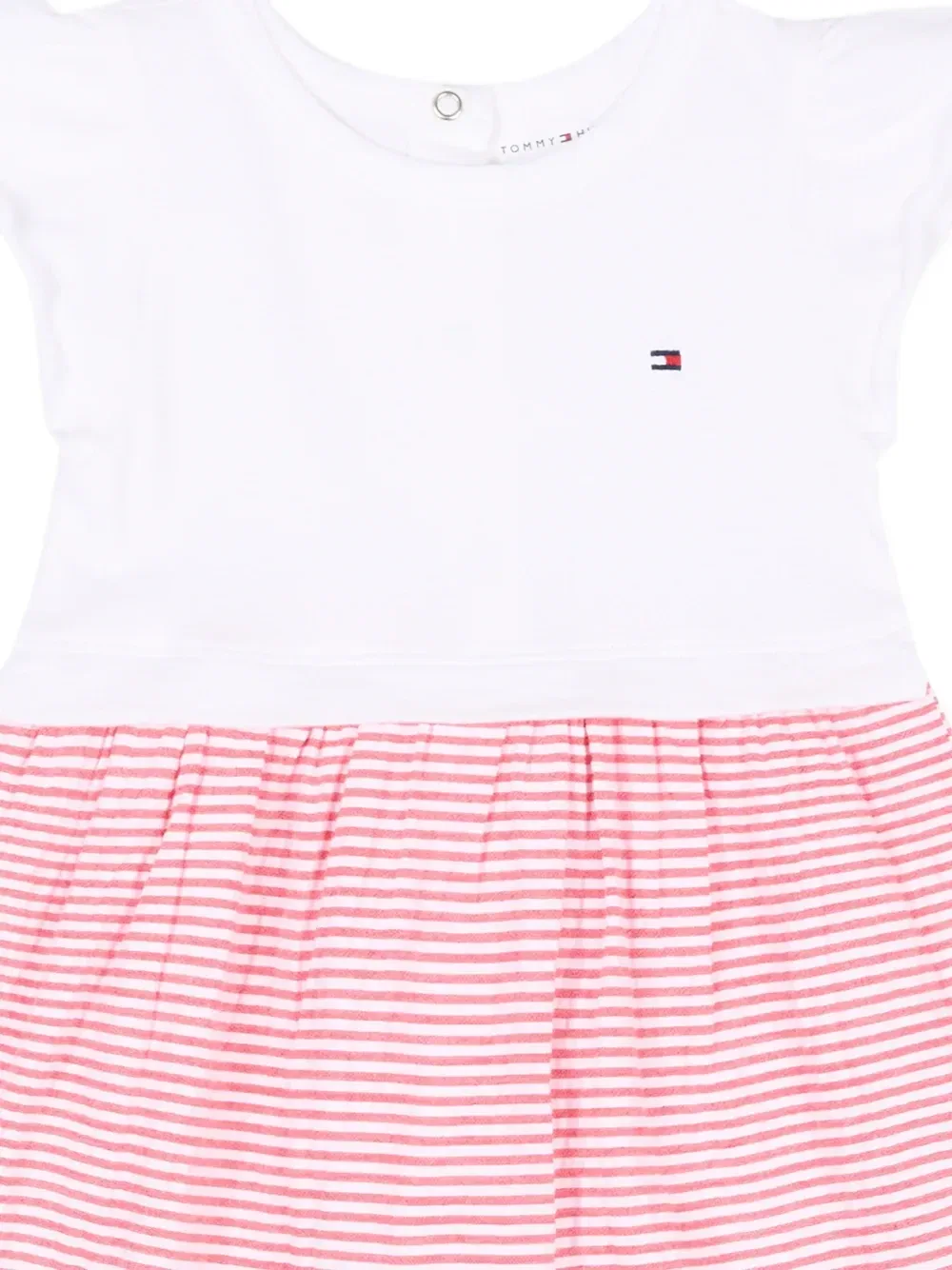 Платье в полоску с фестончатым подолом Tommy Hilfiger Junior, белый — фото 3