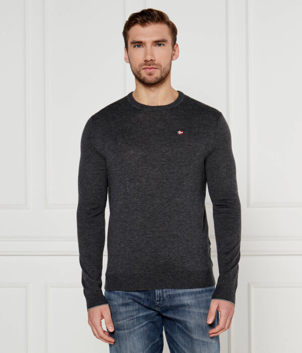 

Шерстяной свитер дамаванд Regular fit Napapijri, серый