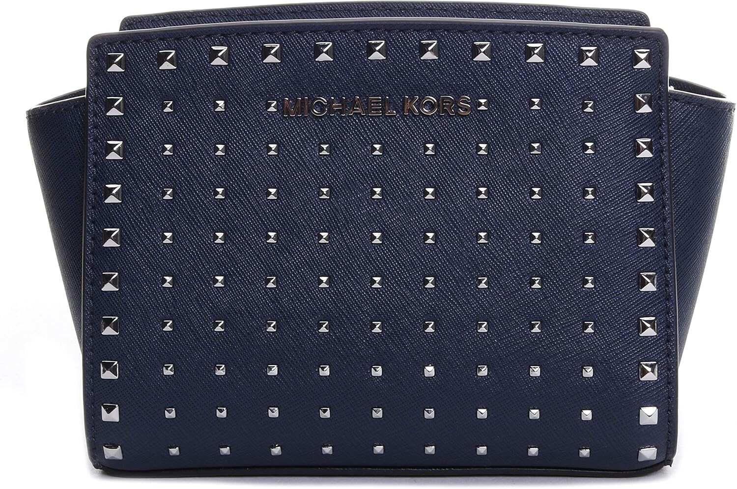 

Женская мини-сумка через плечо Michael Kors Selma с заклепками, без размера (темно-синий)