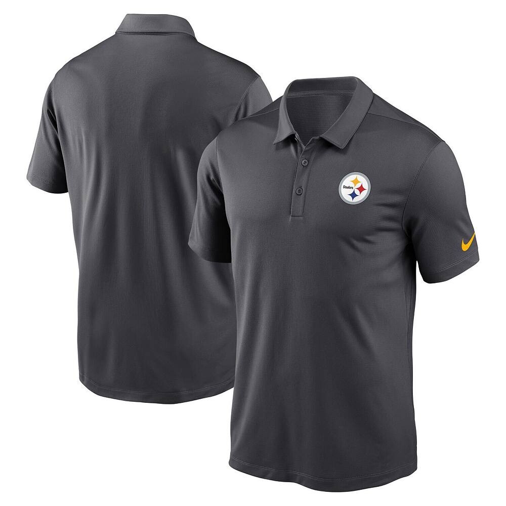 Мужская рубашка-поло Nike Anthracite Pittsburgh Steelers Franchise Team Logo Performance, цвет Stl Grey